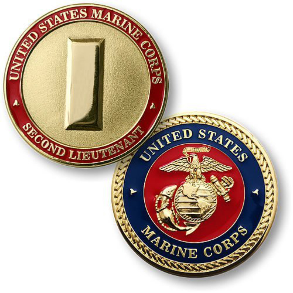 NEW USMC U.S. Marines Corps Second Lieutenant Challenge Coin.