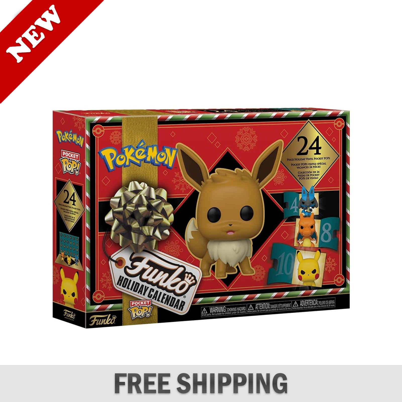Funko Pocket Pop Pokémon 24-Day Holiday Countdown Calendar / NEW FREESHIP