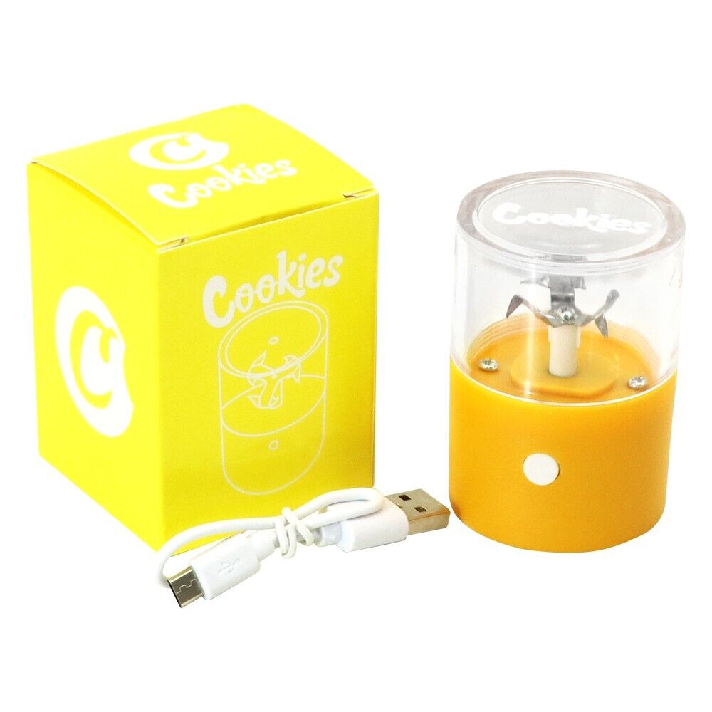 Electric Portable Auto Herb Garlic Grinding Crusher  Rechargeable Yellow Grinder