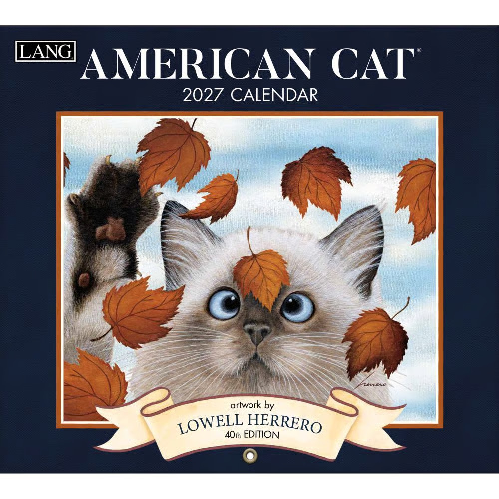 Lang Brands,  American Cat 2027 Wall Calendar by Lowell Herrero
