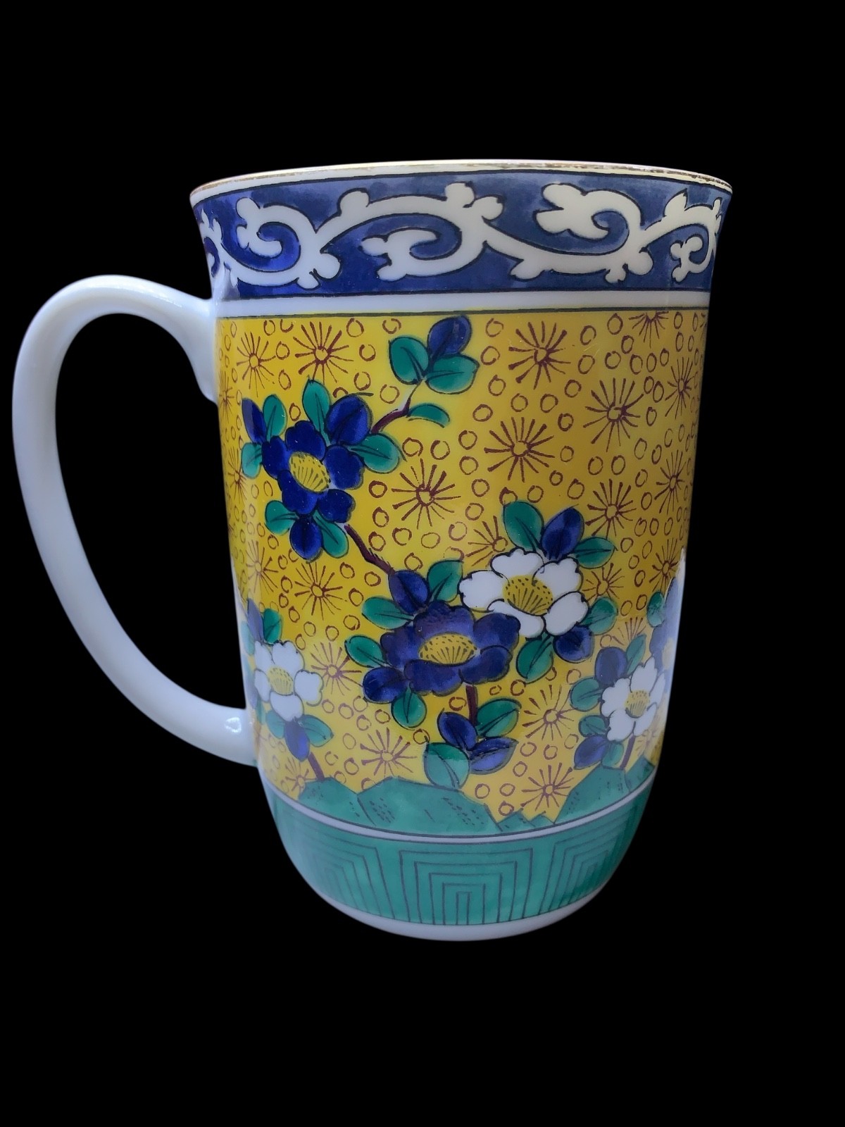 ✨ Vintage Takahashi San Francisco Kutani Floral Porcelain Coffee Mug ✨