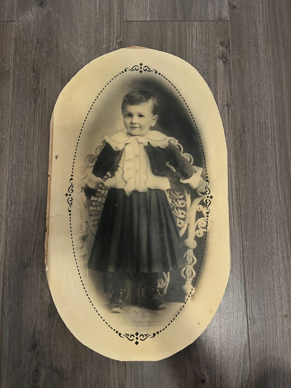 Antique Victorian Child Portrait  Large Photograph 12x20\