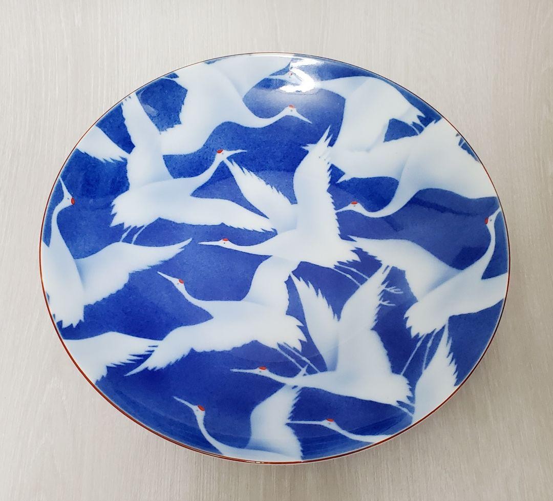 Fukagawa Seiji Tsuru Tsuru no Mai Serving Plate Large 28cm Used
