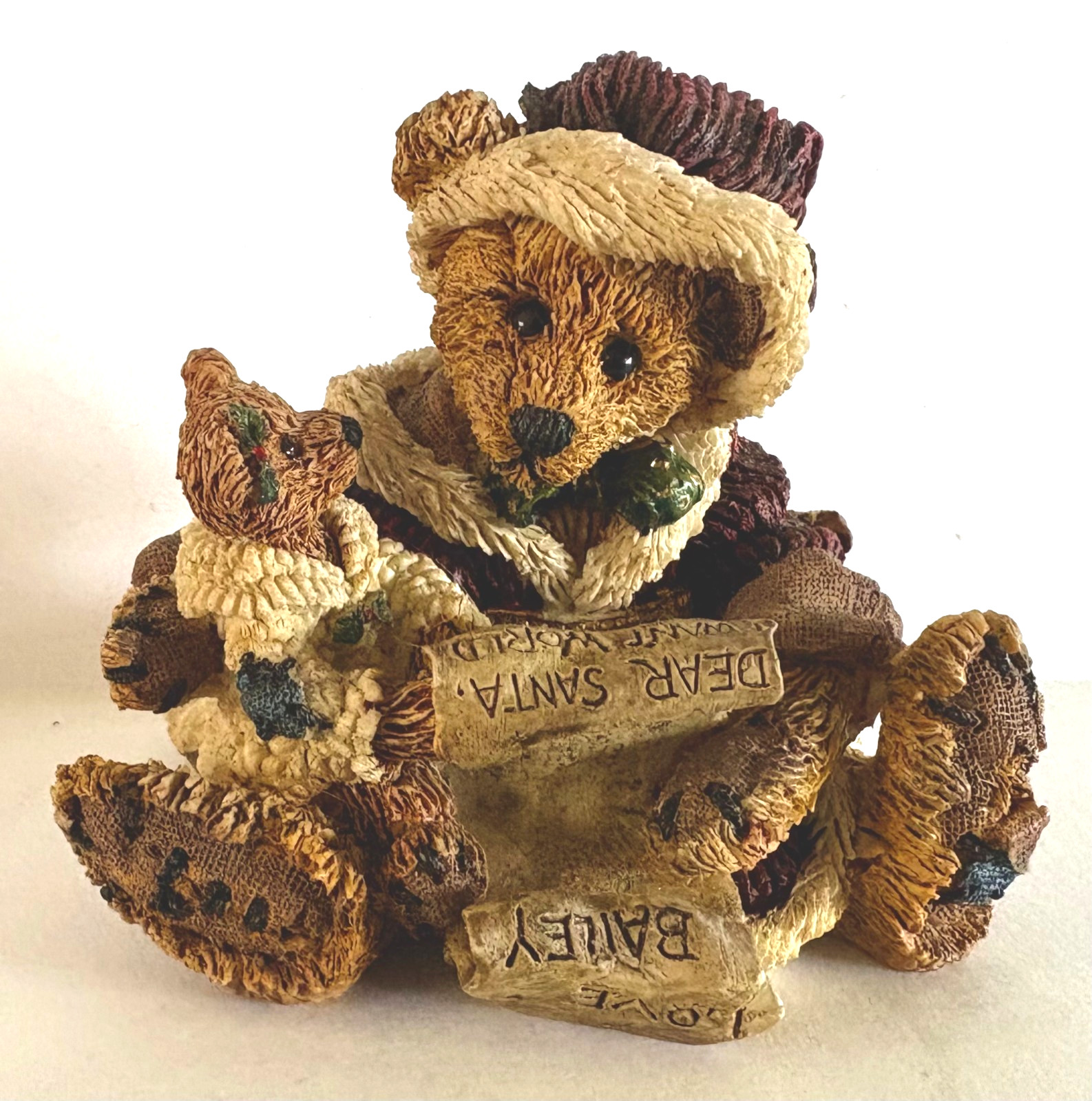 Boyd’s Bears Resin Christmas Lot Of 2 Edmund Elf & Kringle & Bailey List