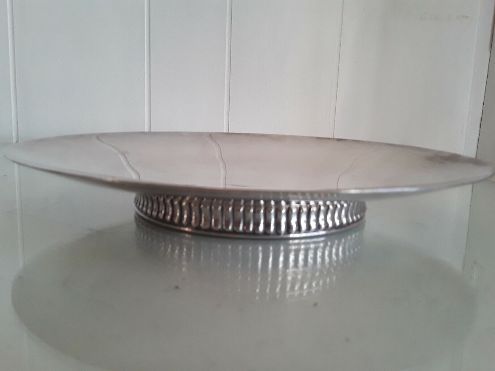 Reed Barton Vtg Silverplate Tray Footed Serving Dish 10