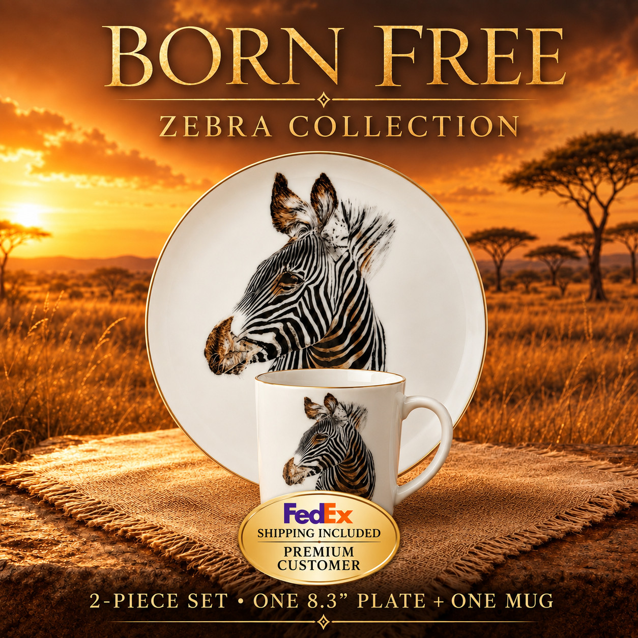China Plate & Mug Set by Enesco –