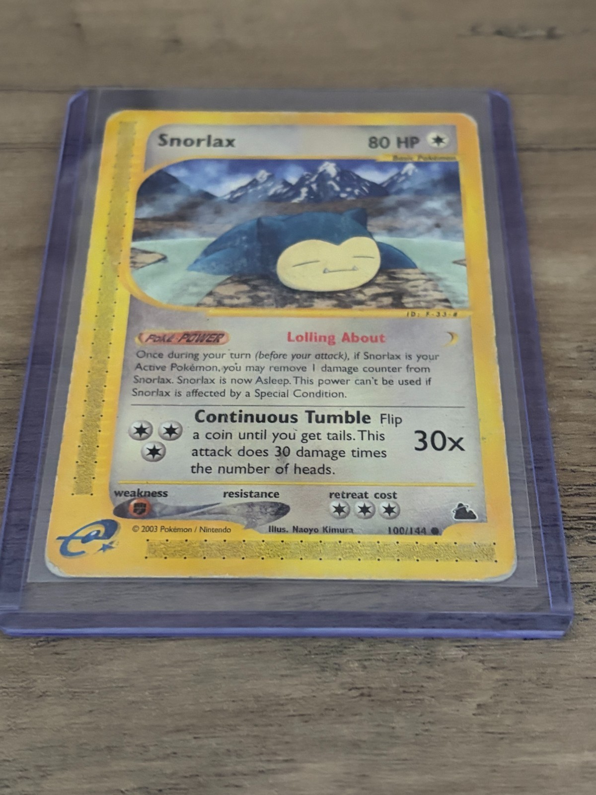 Snorlax 100/144 Skyridge Non-Holo E-Reader Pokémon TCG Card 2003 HP