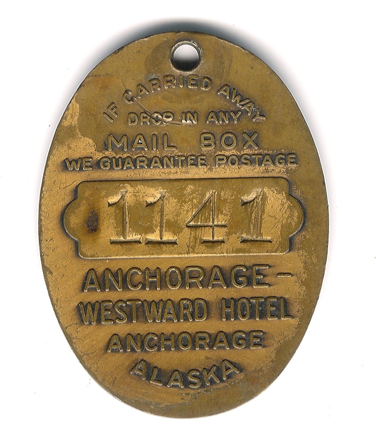 Vintage Anchorage Westward Hotel Alaska Key Fob ~ Western International Hotels