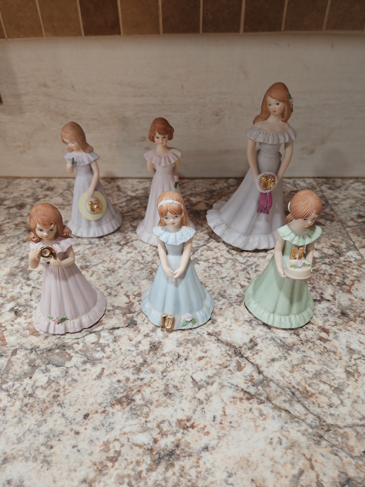 6 ENESCO Growing Up Birthday Girls Brunette Ages 9, 10, 11, 12, 13, And 16 6 ENESCO Growing Up Birthday Girls Brunette Ages 9, 10, 11, 12, 13, And 16