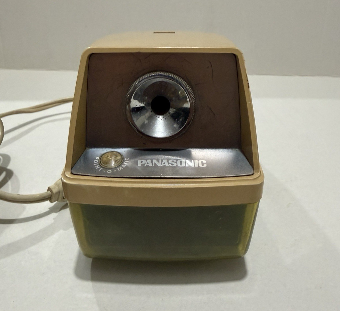 Panasonic Pencil Sharpener Green KP-8A Point-O-Matic Vintage Japan MCM