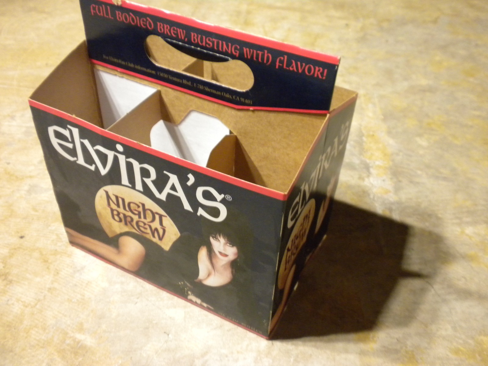 Vintage 1996 Elviras Night Brew EMPTY 6 Pack Bottle Carrier - Zumbiel Cincinnati