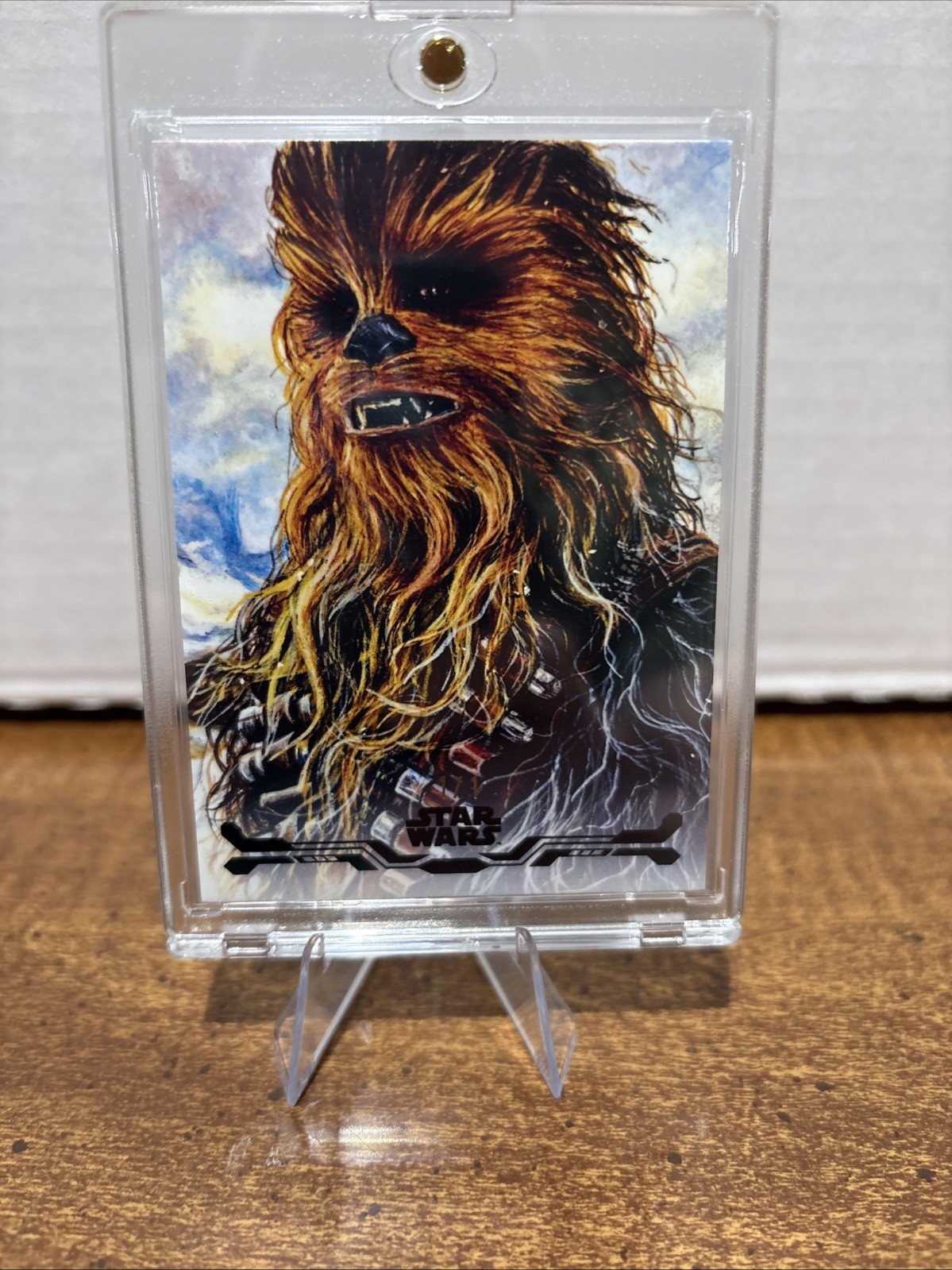 2025 Black Foil 1/1  Star Wars Smugglers Outpost Chewbacca Stellar Art Card