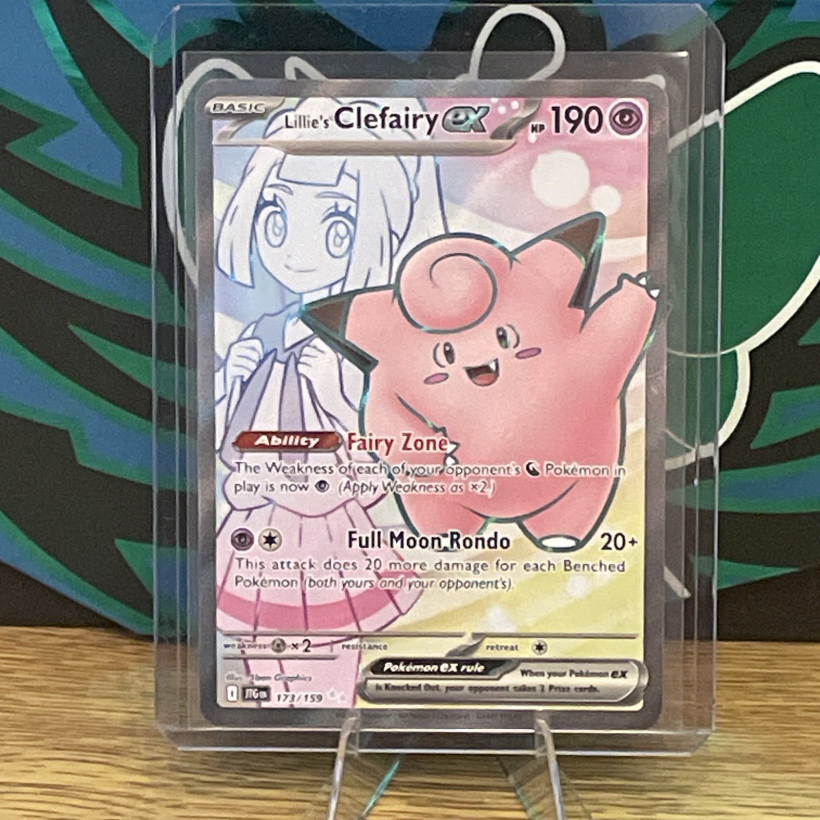 POKEMON - JOURNEY TOGETHER LILLIE'S CLEFAIRY EX 173/159 Holo - ULTRA RARE