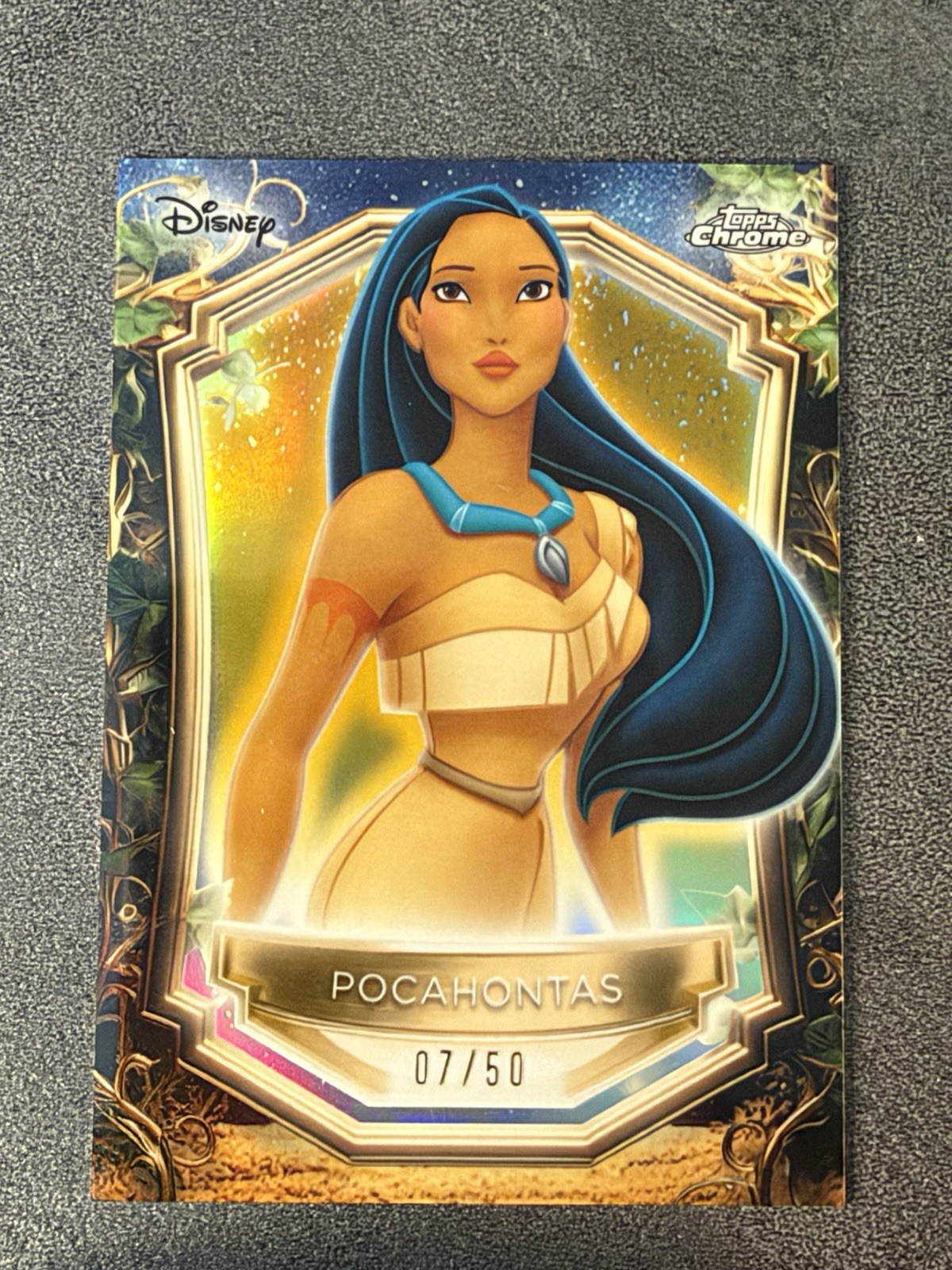 Pocahontas 2025 Topps Disney Enchantments Gold Refractor /50 #E-5
