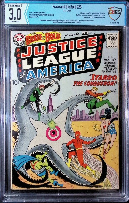 Brave and the Bold #28 (1955) CBCS 3.0 qualified 1st JUSTICE LEAGUE OF AMERICA