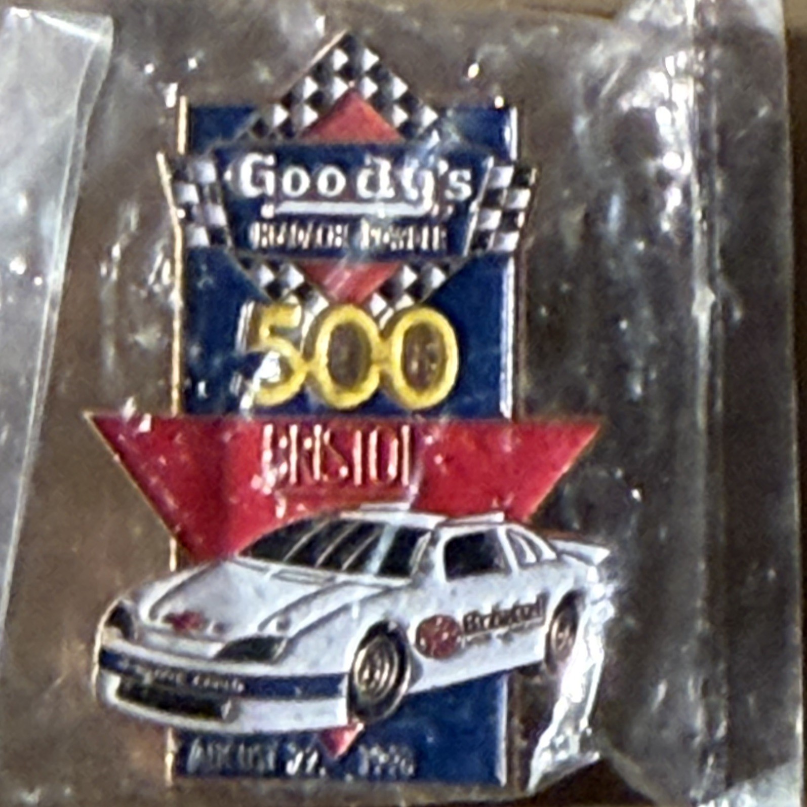 Vintage 1998 Goody's Headache Powder 500 Bristol AUG 22 1998 Lapel/Hat Pin New