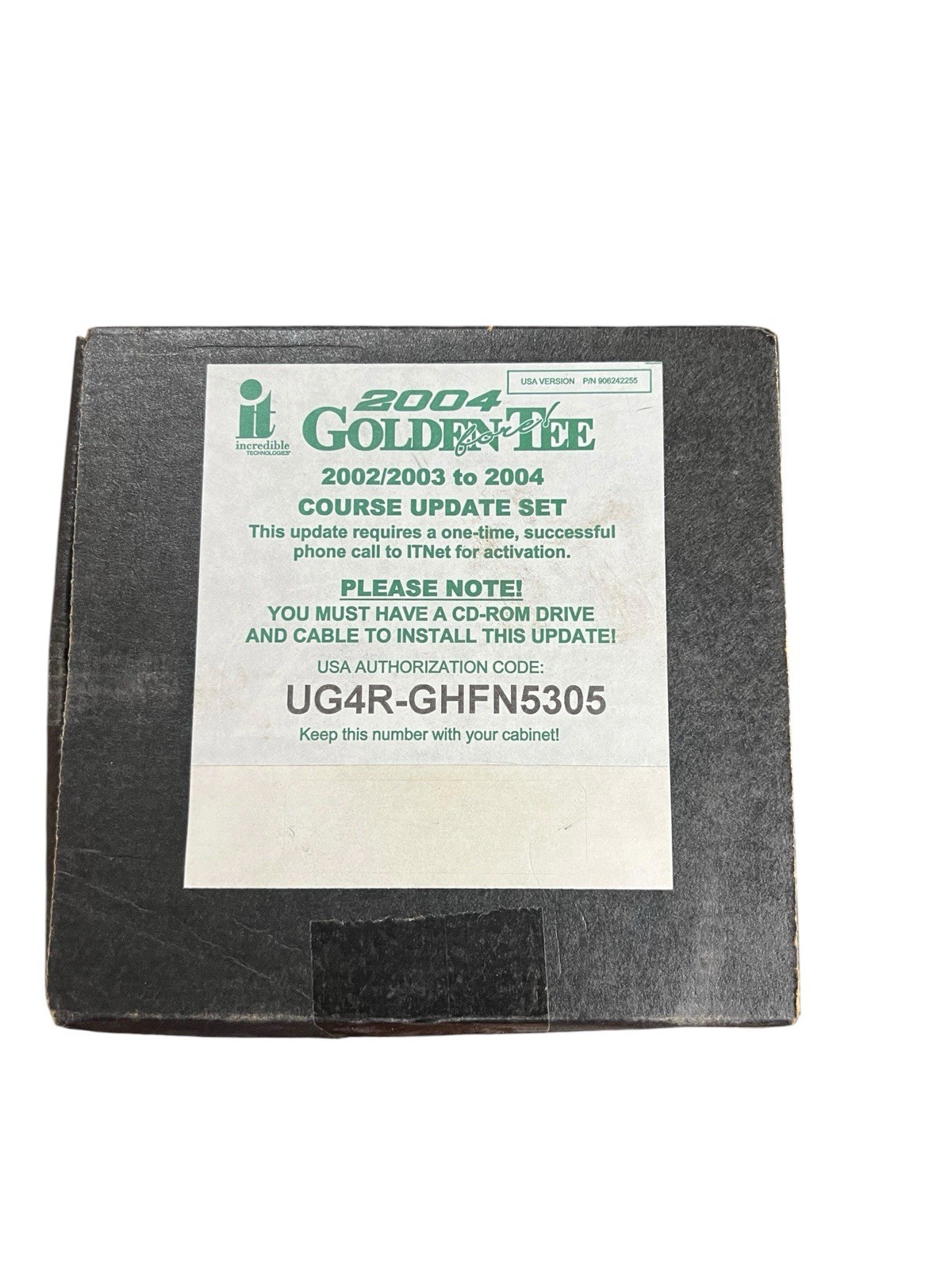Golden Tee Fore 2005 Course Update Kit CD EPROM G44-US-U P/N 90625266 Untested