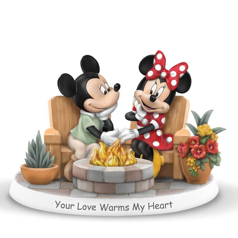 Disney Hamilton Collection *Your Love Warms My Heart* Mickey & Minnie Figurine
