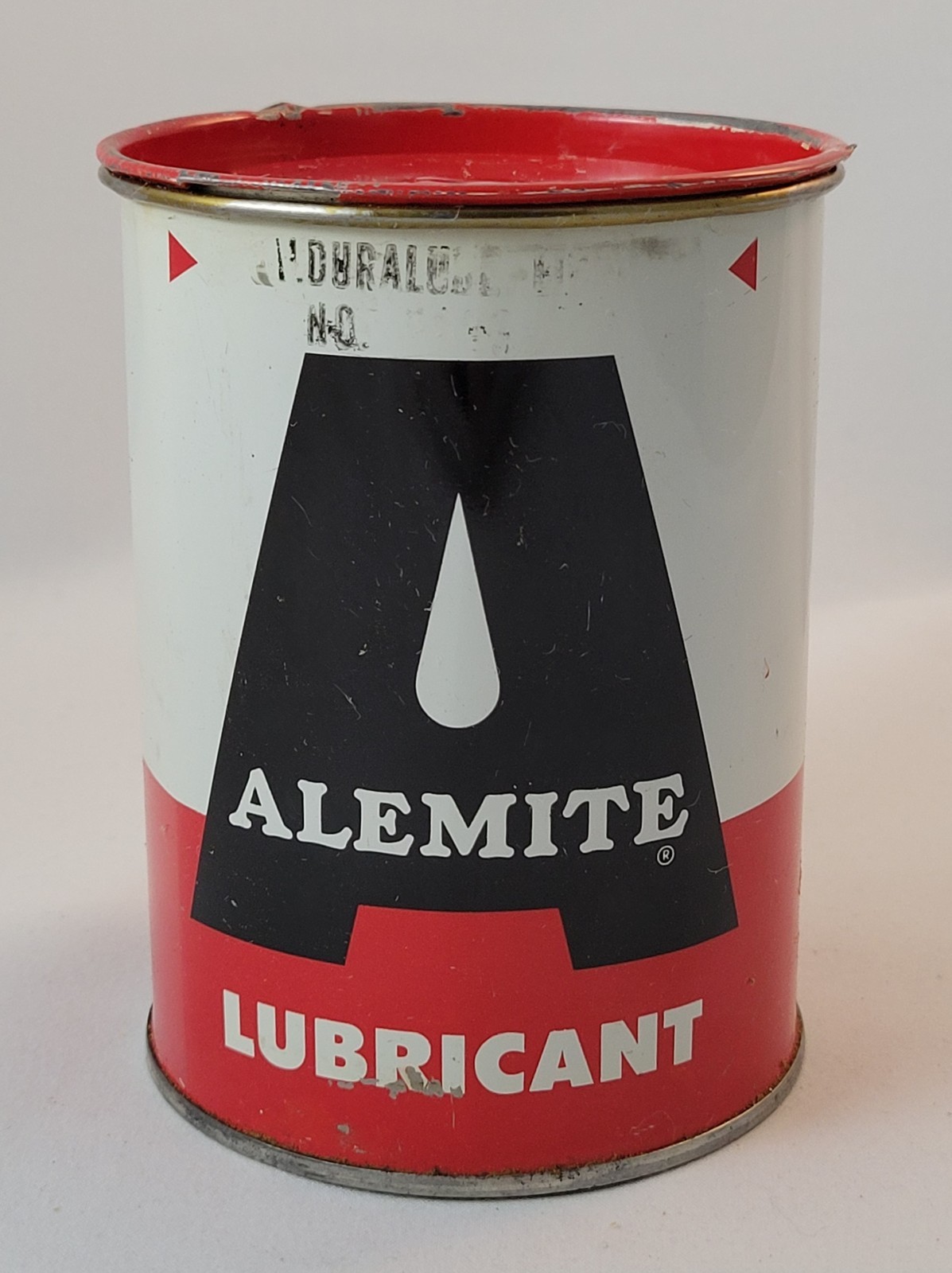 Vintage Alemite Lubricant Empty Metal Can -  Stewart-Warner Corporation