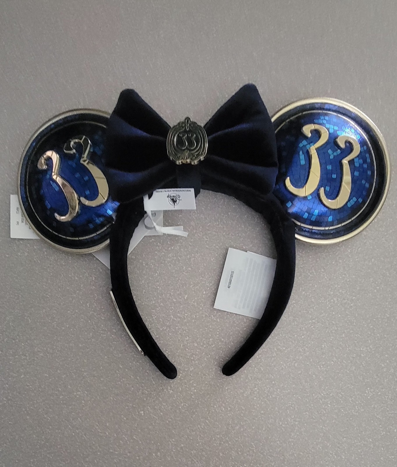 Club 33 Disneyland Mosaic Velet Dark Blue Ears Brand New