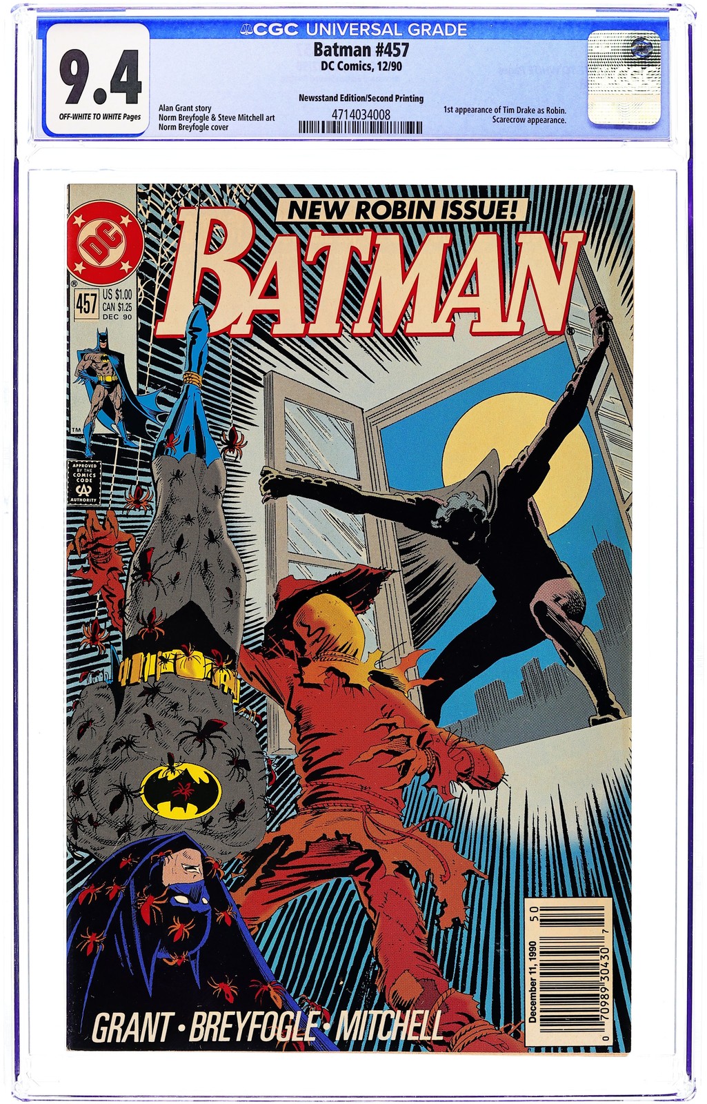 Batman #457REP.N CGC 9.4 Newsstand 1990 4714034008