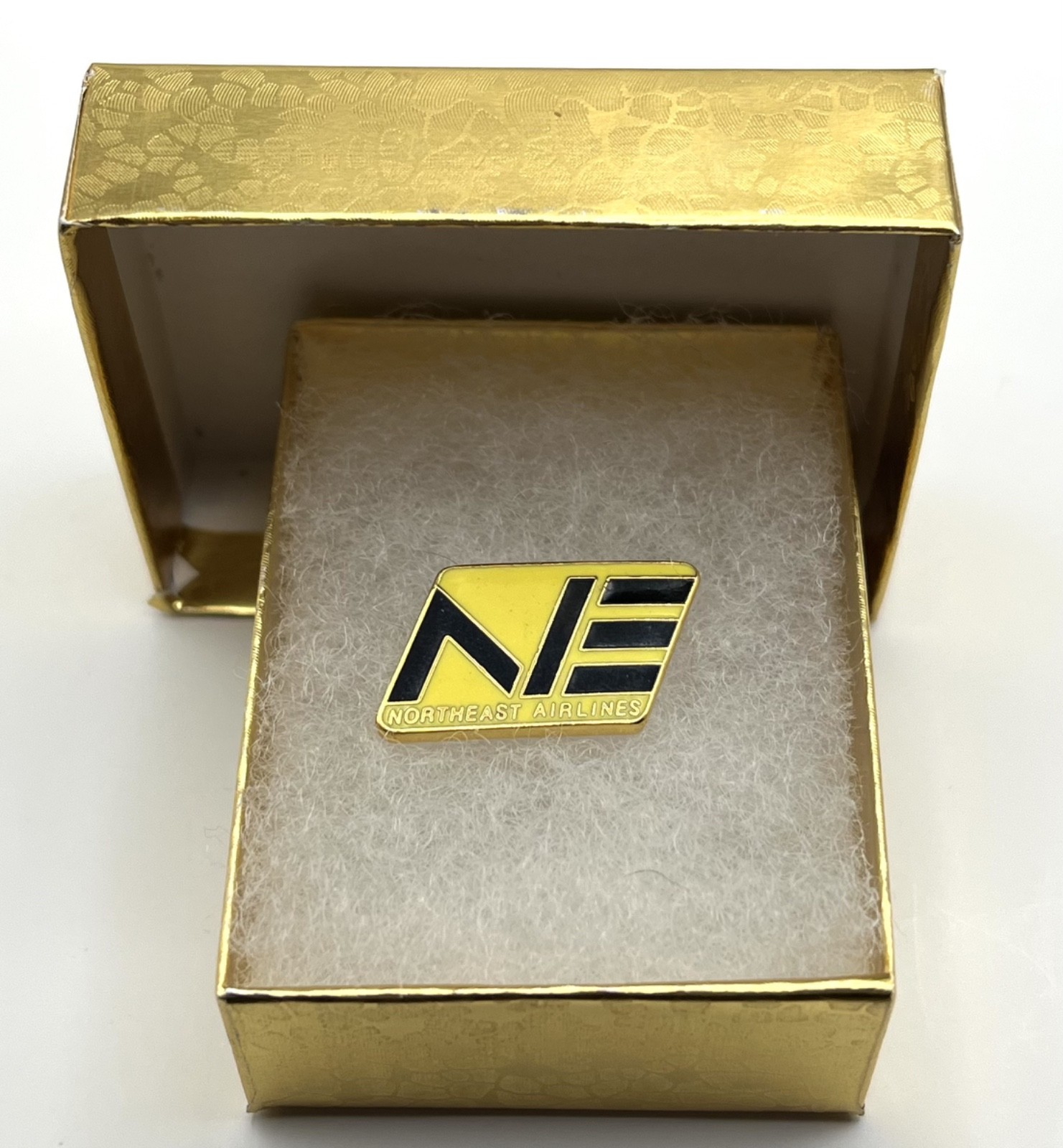 Northeast Airlines Pin ~ Yellow & Black NE Logo ~ Repro Gift