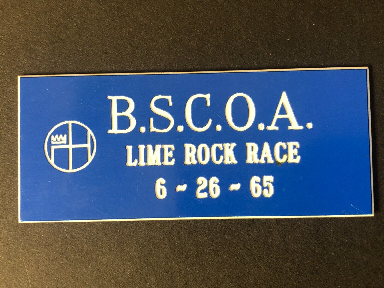 BSCOA British Sports Car Owners Lime Rock Race 6/26 1965 Auto Racing Wall Plaque