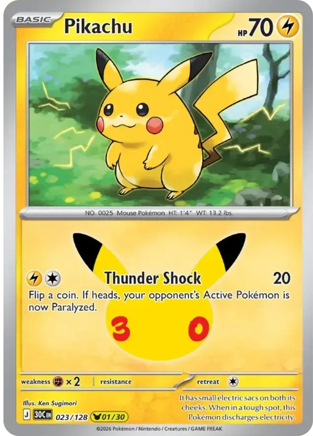 ⚡30th Celebration Pikachu's⚡ Finish your set