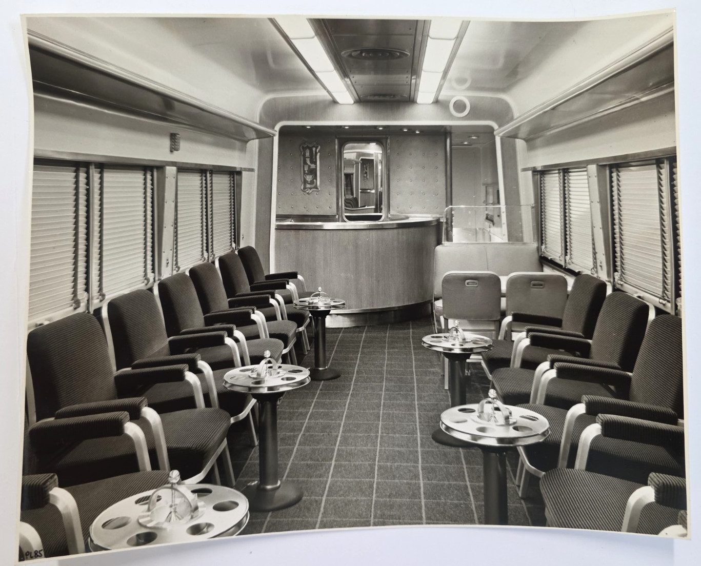 1949 PRR Pennsylvania RR Coach Bar Lounge Car Interior Art Dressler 8x10 Photo