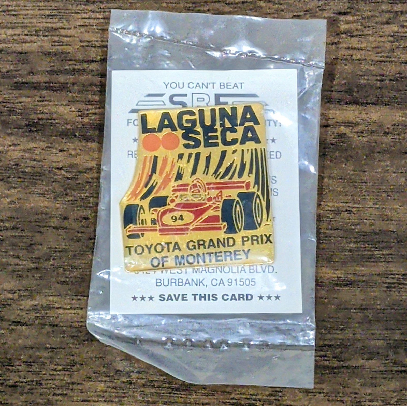 Vintage 1984 Laguna Seca Toyota Grand Prix of Monteray Pin New Unopened NOS