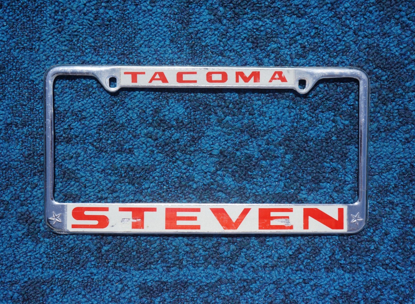 TACOMA Washington License Plate Dealer Frame - STEVEN TACOMA Washington License Plate Dealer Frame - STEVEN