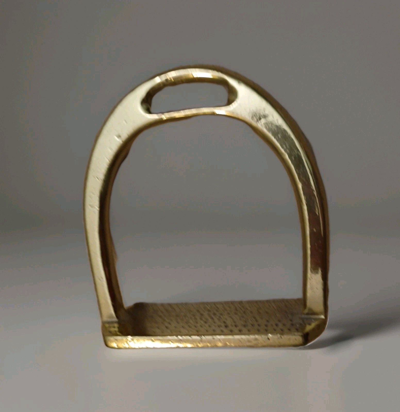 Antique Solid Brass English Equestrian Horse  Stirrup VTG MCM