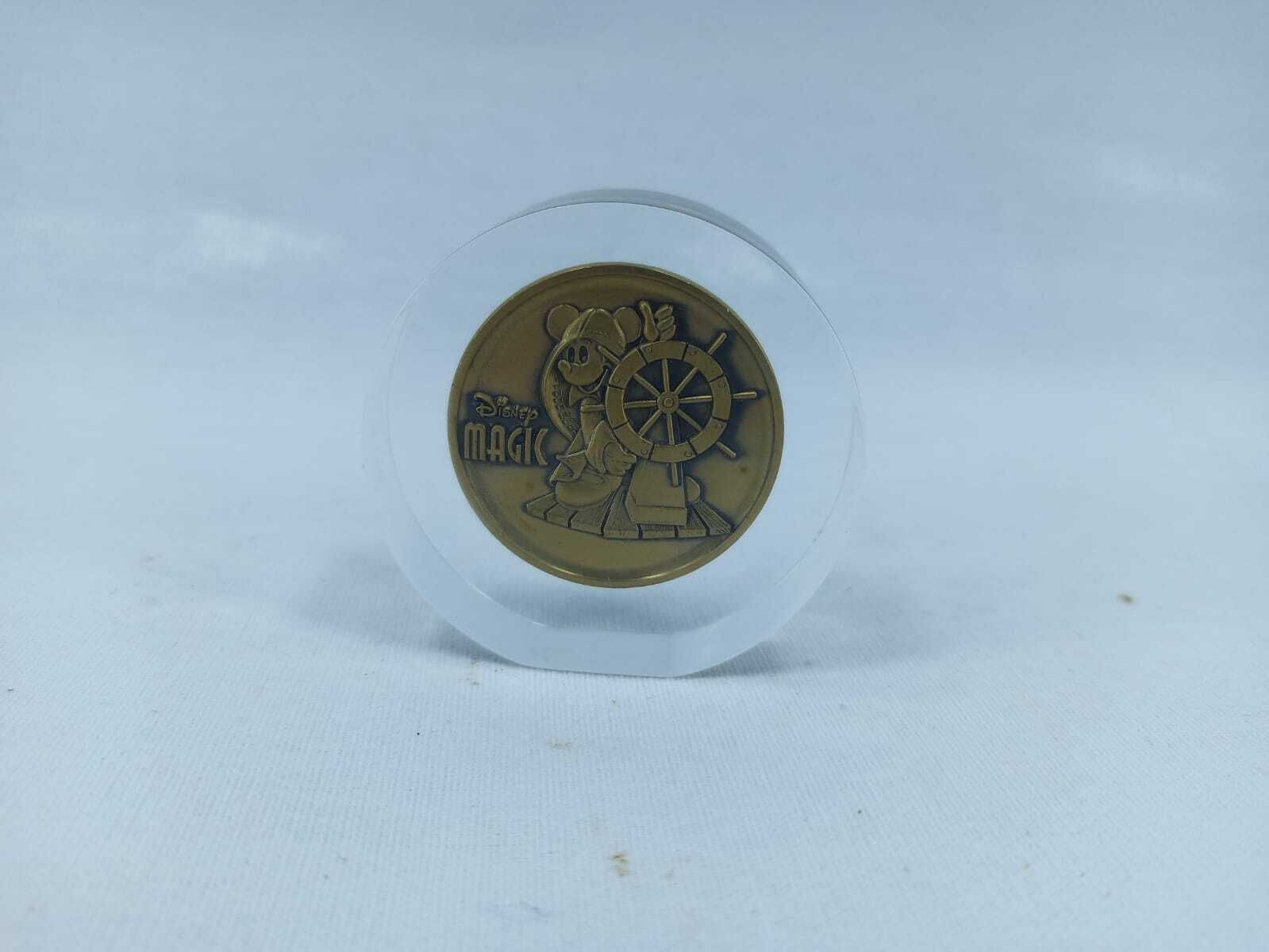 Vintage 1998 Disney Cruise Line Disney Magic Inaugural Voyages Coin Paperweight