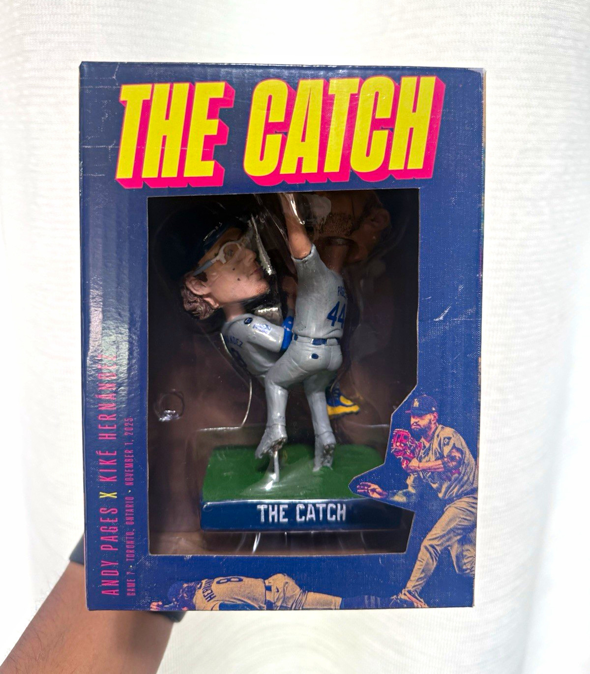 LA Dodgers The Catch Bobblehead Andy Pages Kike Hernandez 9/6/26 SGA  WS Hero