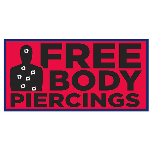 FREE BODY PIERCINGS Political Bumper Sticker Maga SECOND AMENDMENT 2A Waterproof