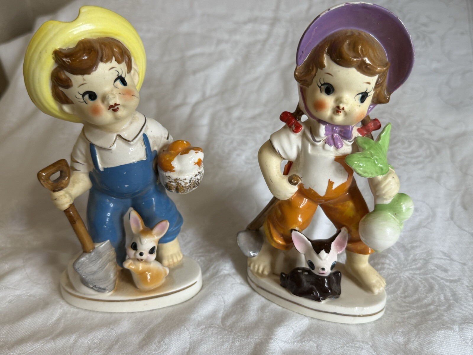 Vintage Grantcrest Farm kids Figurines