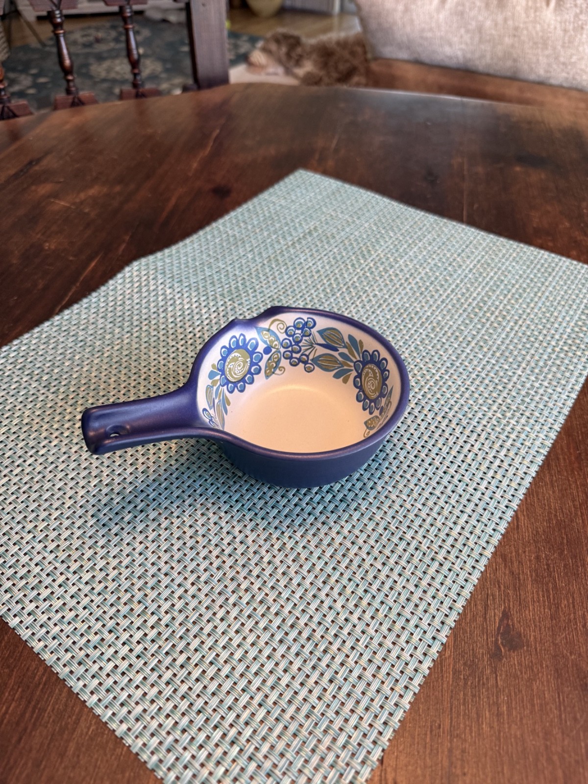 Vintage mid-century Figgjo Flameware saucepan from Norway