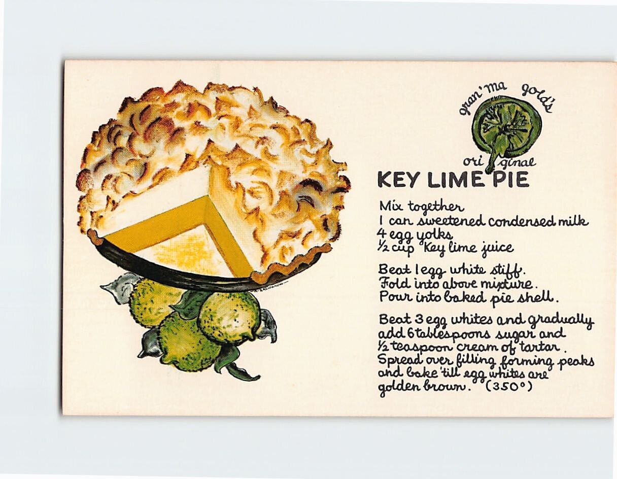 Postcard Key Lime Pie Florida Keys Florida USA