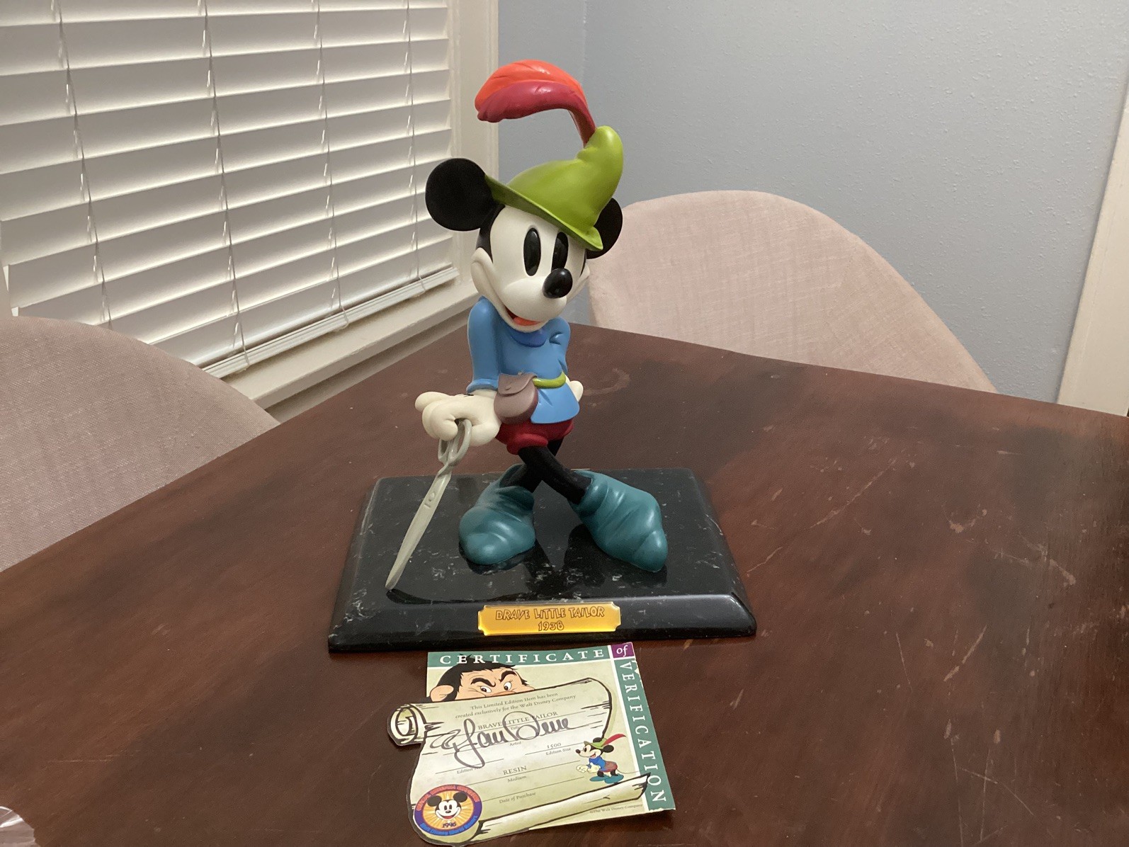 Disneyana 1996 Convention Mickey Mouse Brave Little Tailor Figure, Left/Right
