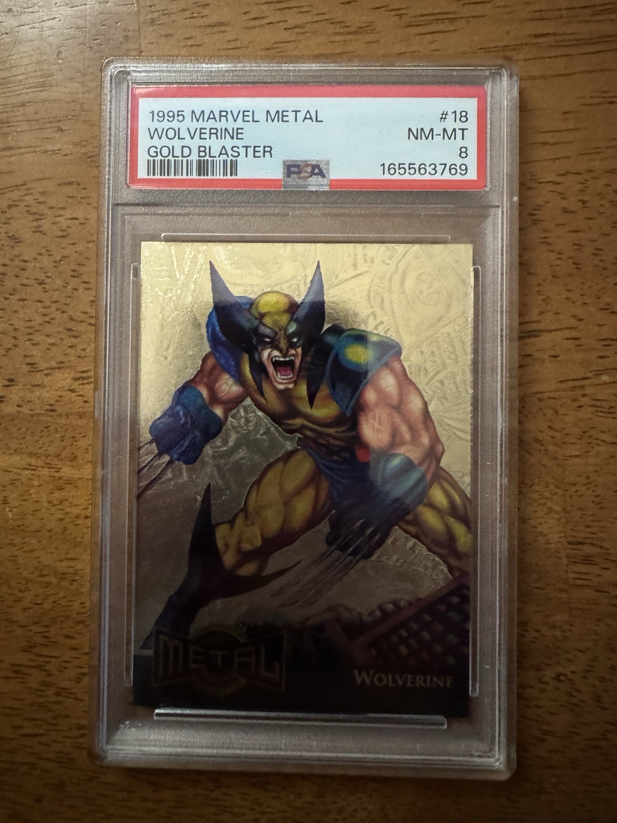 1995 Marvel Metal Wolverine Gold Blaster PSA 8 #18