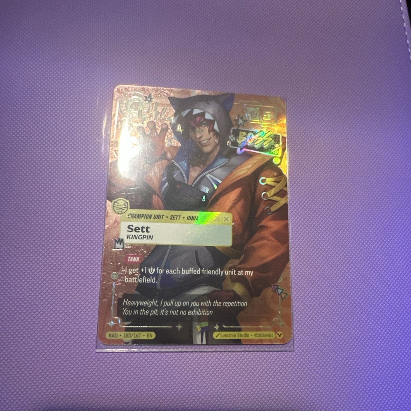 Riftbound Sett Kingpin 183/167  Alt Art | NM Near Mint | Radiance | 2026
