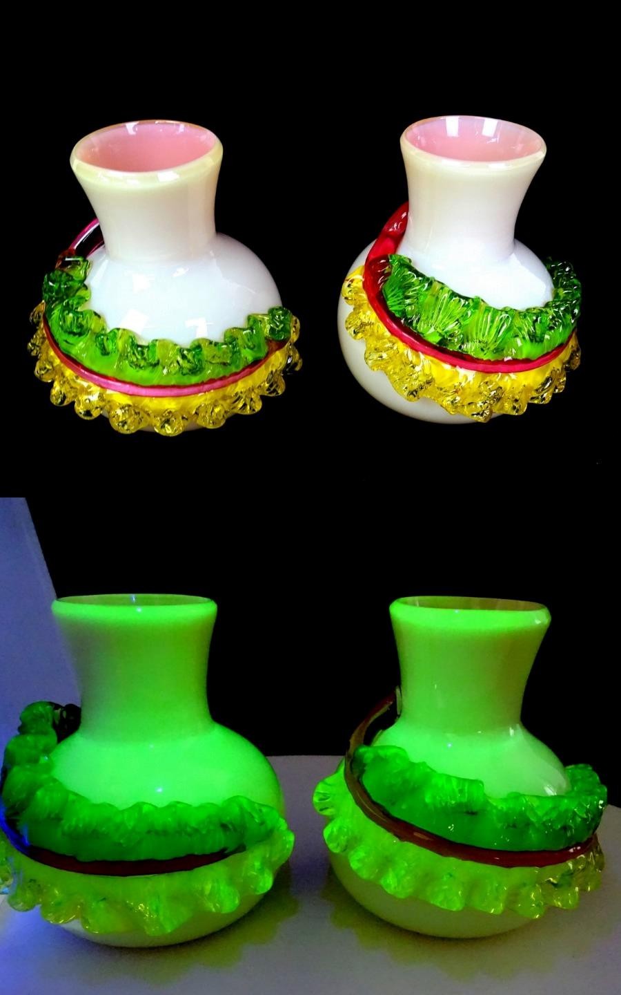 Stevens & Williams Antique English Uranium Peachblow 4