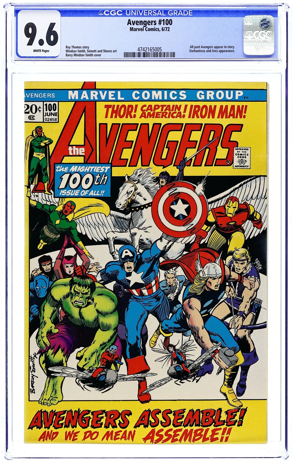 Avengers #100 CGC 9.6 1972 4742165005