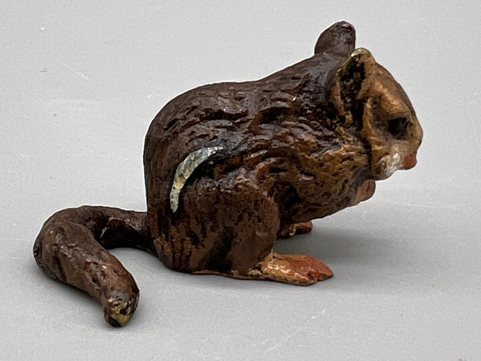 VTG Austrian or German Cold Painted Bronze 3/4” Miniature Chipmunk or Squirrel VTG Austrian or German Cold Painted Bronze 3/4” Miniature Chipmunk or Squirrel