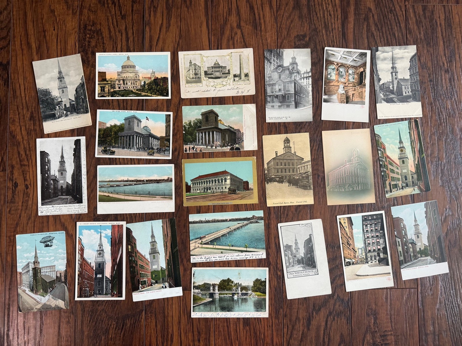 Boston MA Lot of 22 Old Postcards Massachusetts