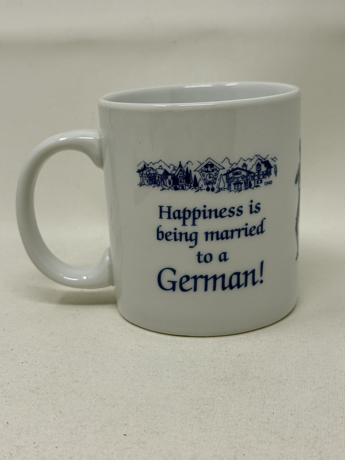 Vintage E.H.G. Germany 'Happiness is Being Married to a German' Ceramic  Mug VGC