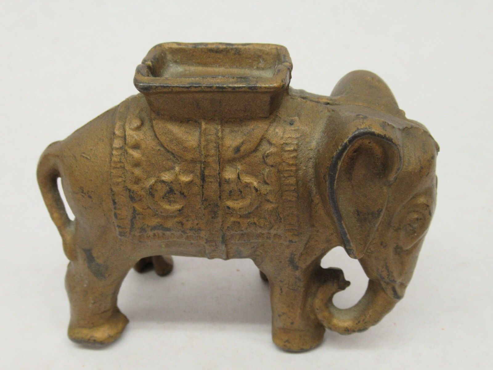 Antique Cast Iron elephant Coin bank 4\