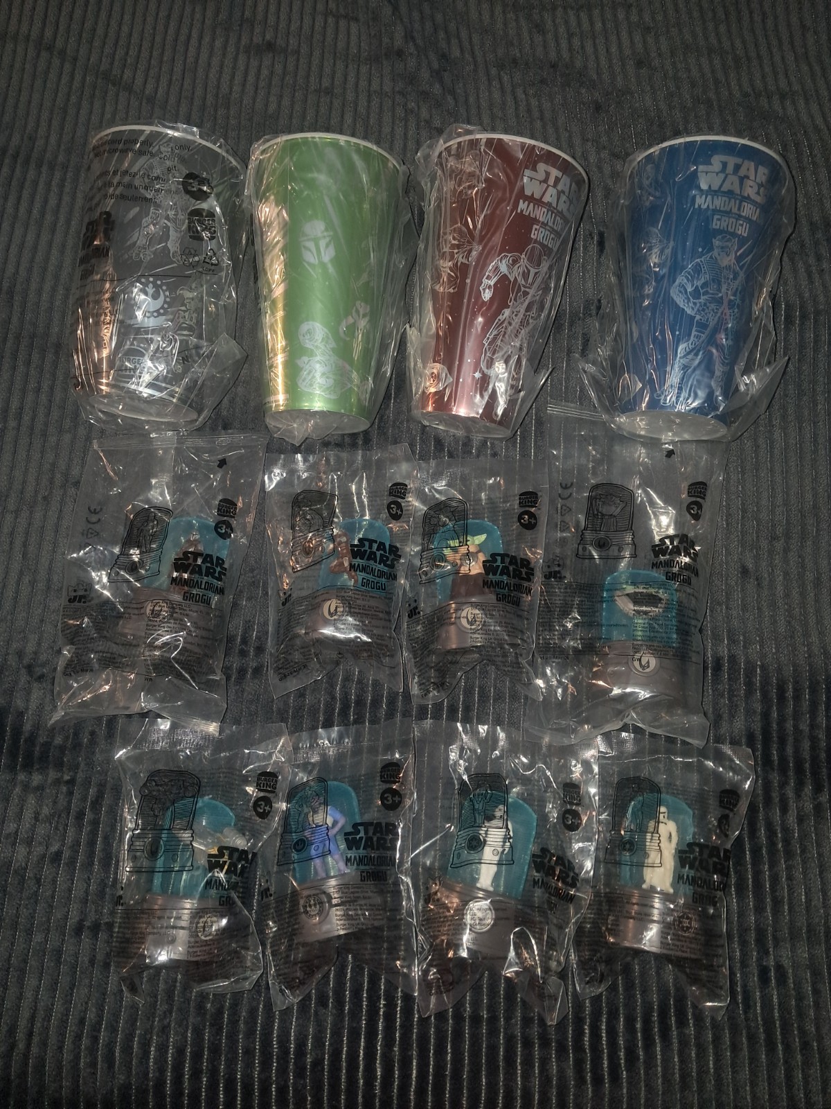 2026 Burger King Star Wars Mandolorian Grogu Toy Complete Set 8 Cups Set 4