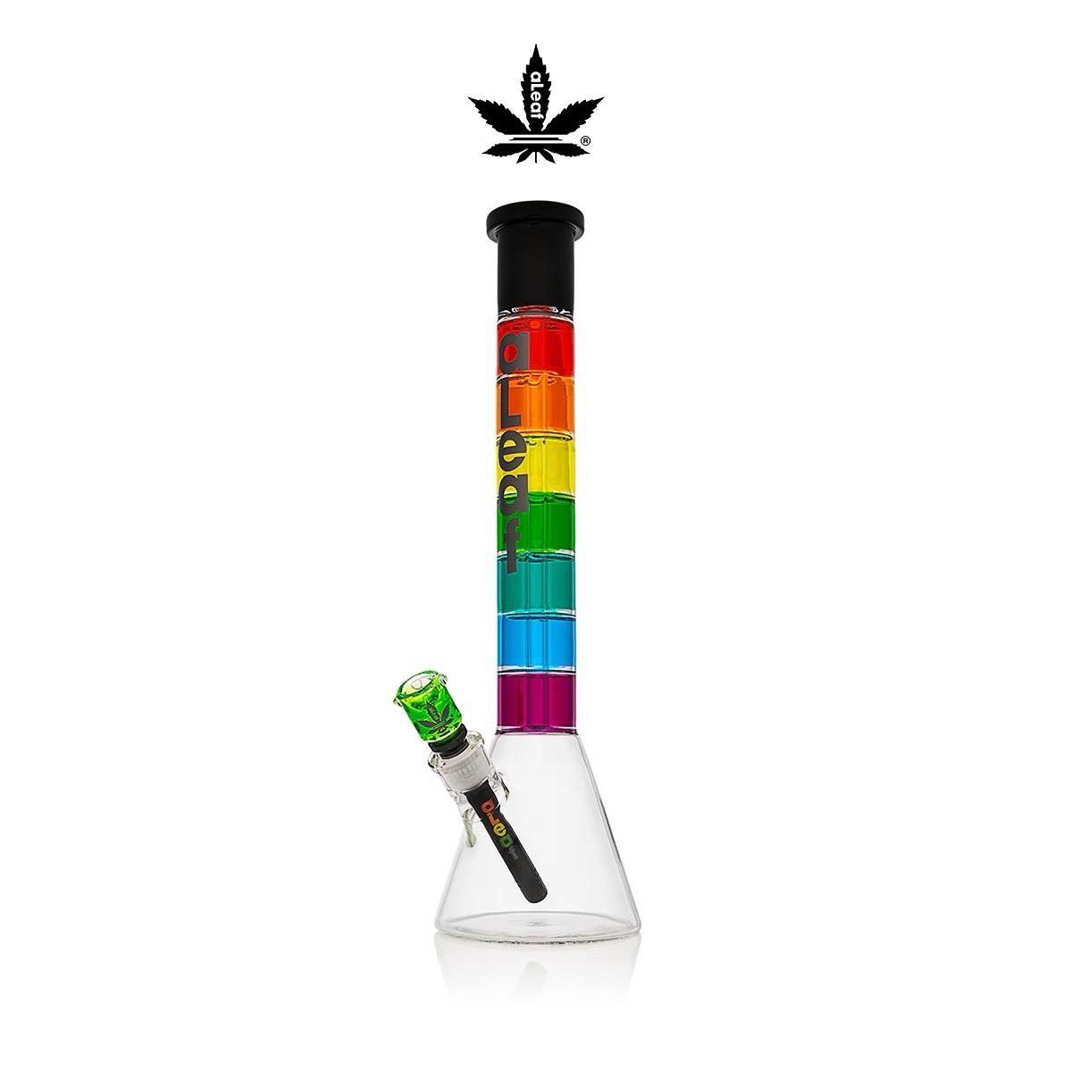 18 INCH ALEAF® RAINBOW JUICE GLYCERIN GLASS WATER PIPE  USA