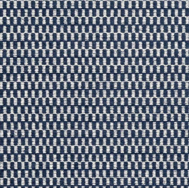 Thibaut Small Scale Interlock Zipper Fabric- Block Texture / Navy 1.05 yd W74237